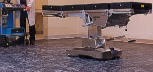 antistatic flooring installed in health care environments