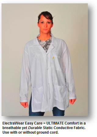 ElectraWear Easy Care ESD Smock for Static Control