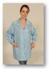 ESD smock, static conductive, use with or without ground cord