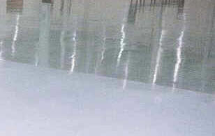 1/2 of this floor has been protected with esd wax photo