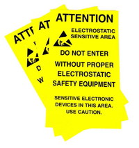 ESD Awareness Hanging Double Sided Yellow Signs