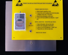 Photo: Wall Mount ESD Test Station and MEtal Foot Plate