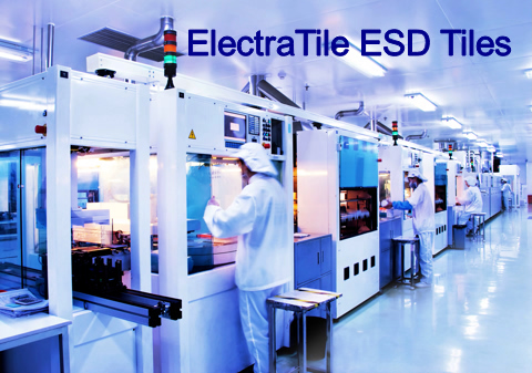 ElectraTile 12" x 12" ESD Tile in semiconductor manufacturing