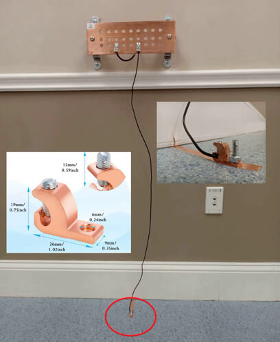 Ground Lug Attachment for ESD Floor