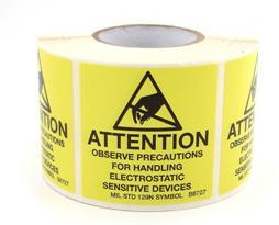 Attention MIL STD 129N SYMBOL B6727 esd warning labels